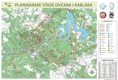 Ovčarsko Kablarska klisura-mapa